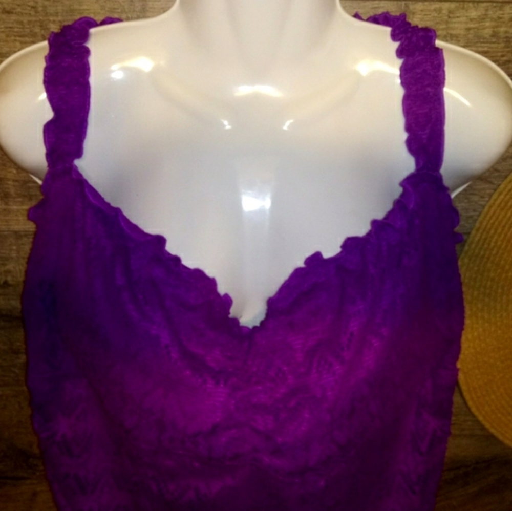 Mossimo Swim Suit Size 3X Peplum Mesh Ruched - Picture 8 of 11